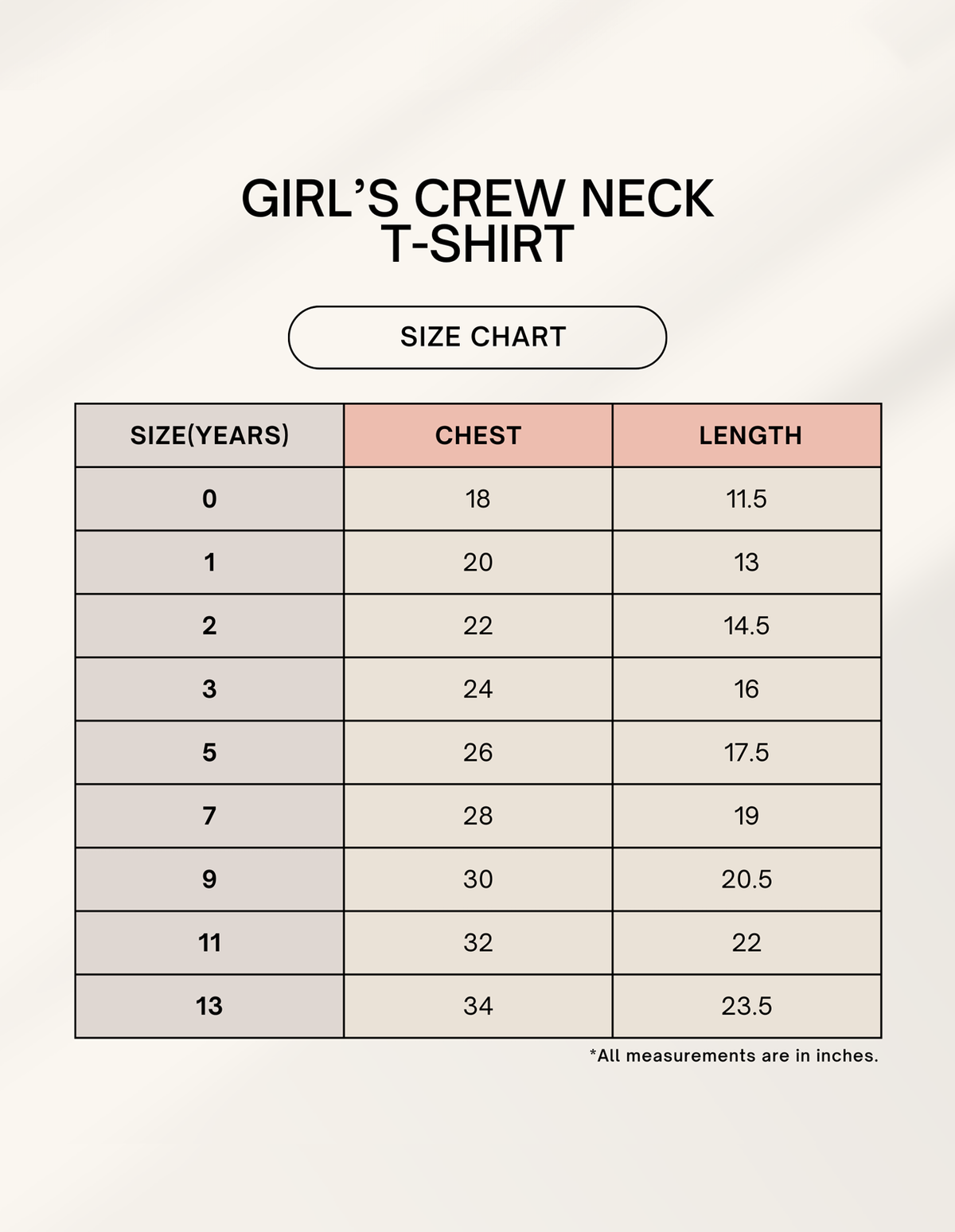Size Chart – ToonVerze Kids T-Shirt Sizes 0-12 Months to 13 Years