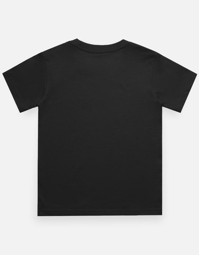 Cloud Bubble Dino Cartoon T-Shirt Black Back View – ToonVerze Kids Tee