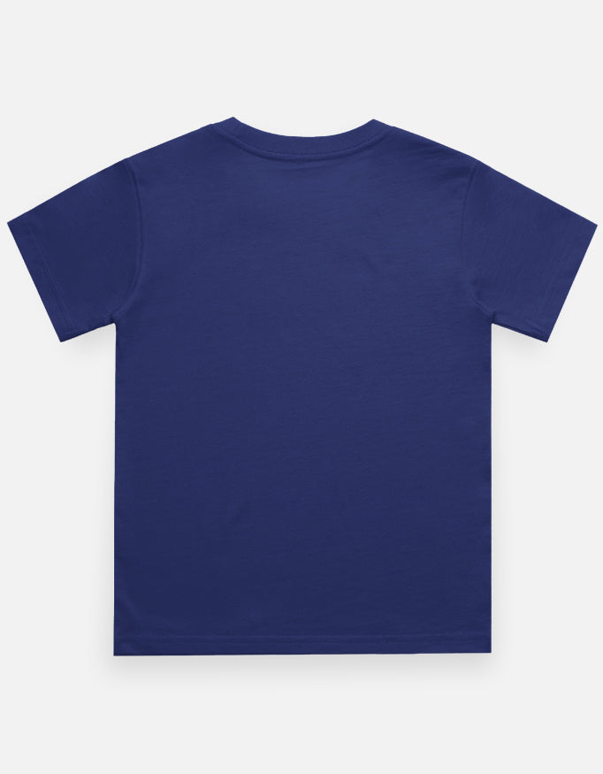 Cloud Bubble Dino Cartoon T-Shirt Grey Melange Back View – ToonVerze Kids Tee