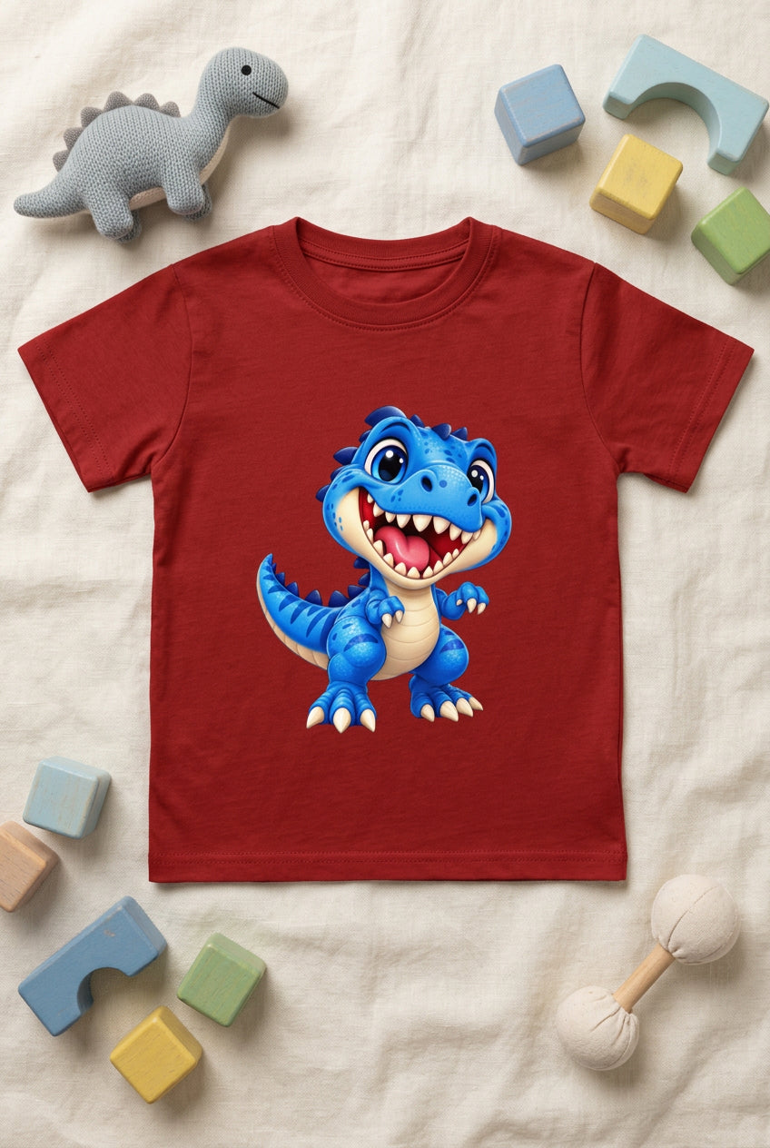 Toonverze Dino Adventure – Boys’ crew neck T-shirt featuring a fun and playful dinosaur adventure design.