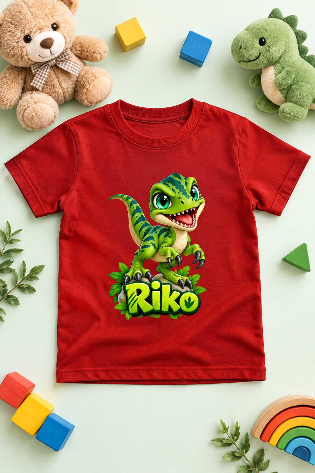 Toonverze Boy’s Crew Neck T-Shirt with Dino Print