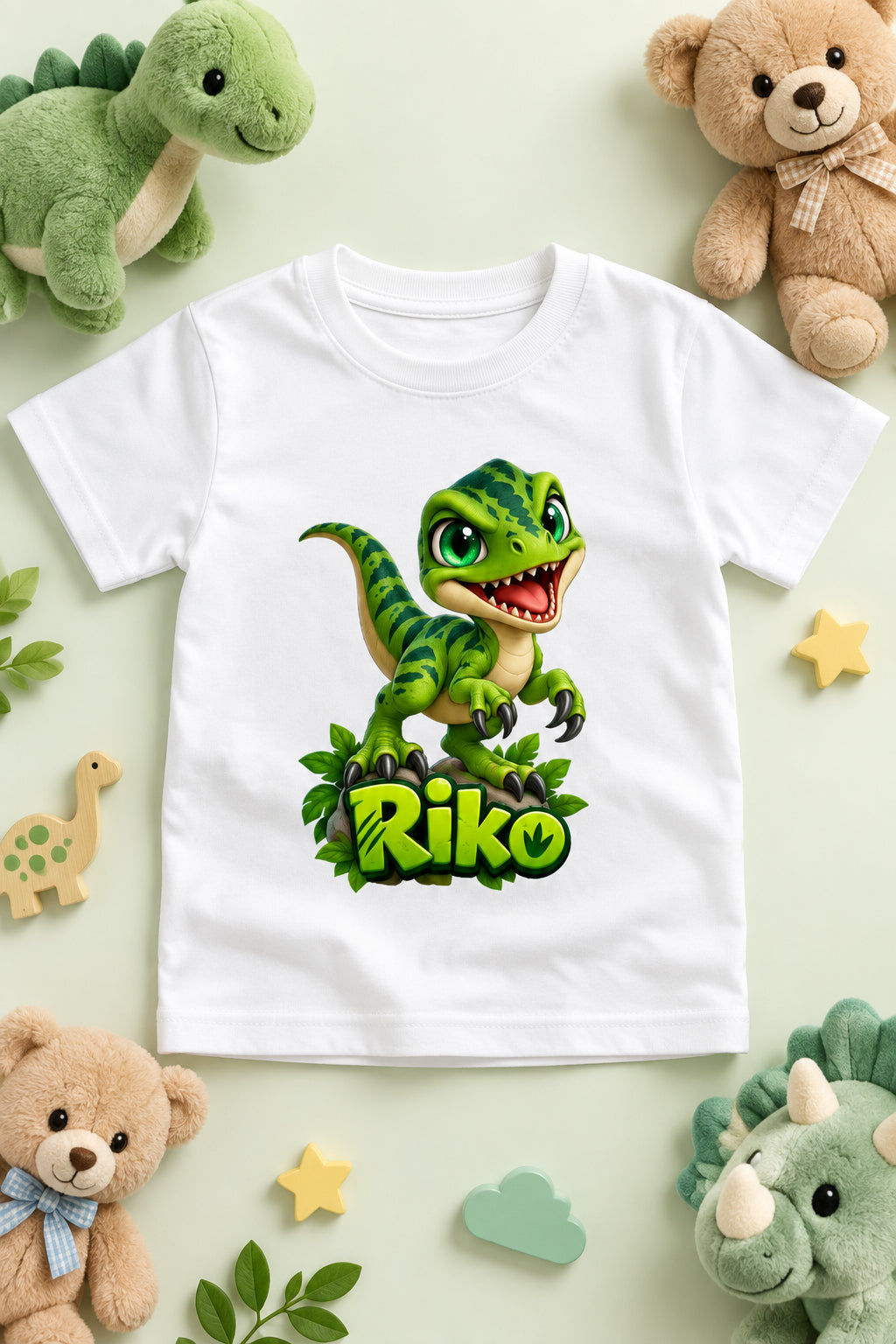 Toonverze Boy’s Crew Neck T-Shirt with Dino Print