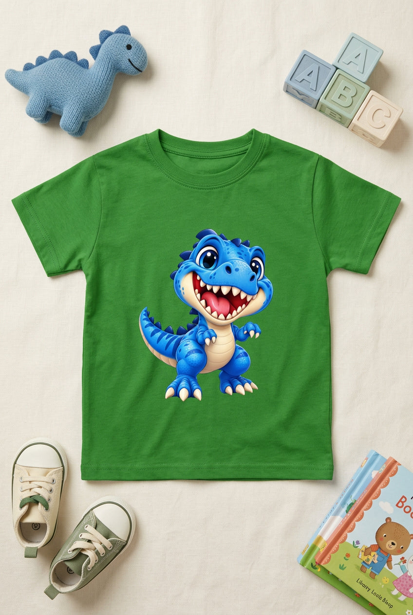 Toonverze Dino Adventure – Boys’ crew neck T-shirt featuring a fun and playful dinosaur adventure design.