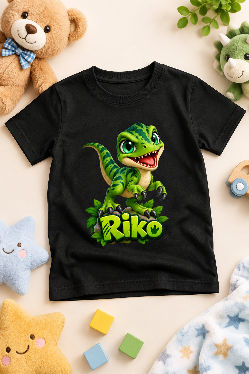 Toonverze Boy’s Crew Neck T-Shirt with Dino Print