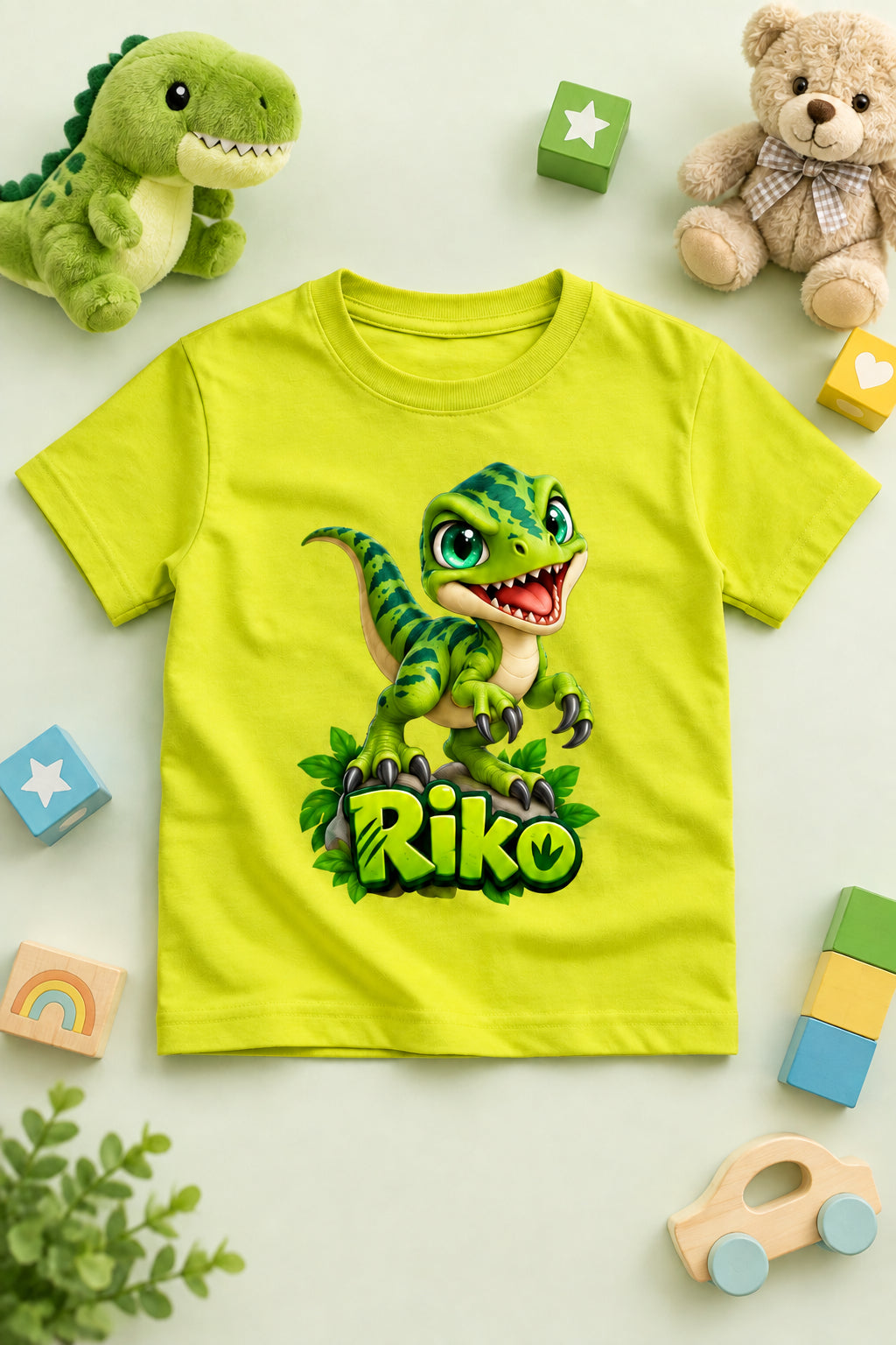 Toonverze Boy’s Crew Neck T-Shirt with Dino Print