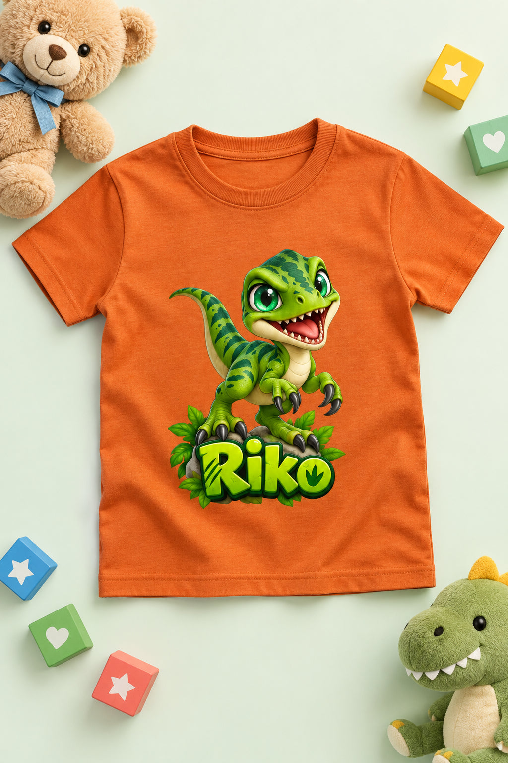 Toonverze Boy’s Crew Neck T-Shirt with Dino Print