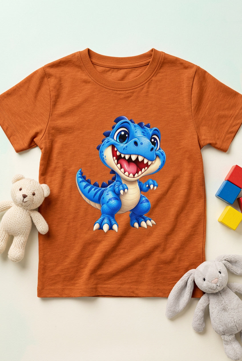 Toonverze Dino Adventure – Boys’ crew neck T-shirt featuring a fun and playful dinosaur adventure design.