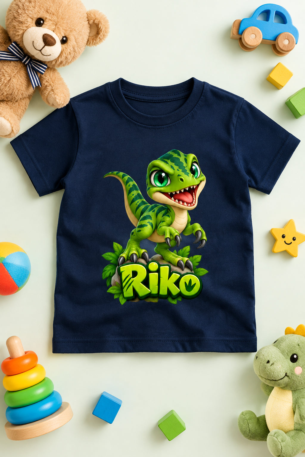 Toonverze Boy’s Crew Neck T-Shirt with Dino Print