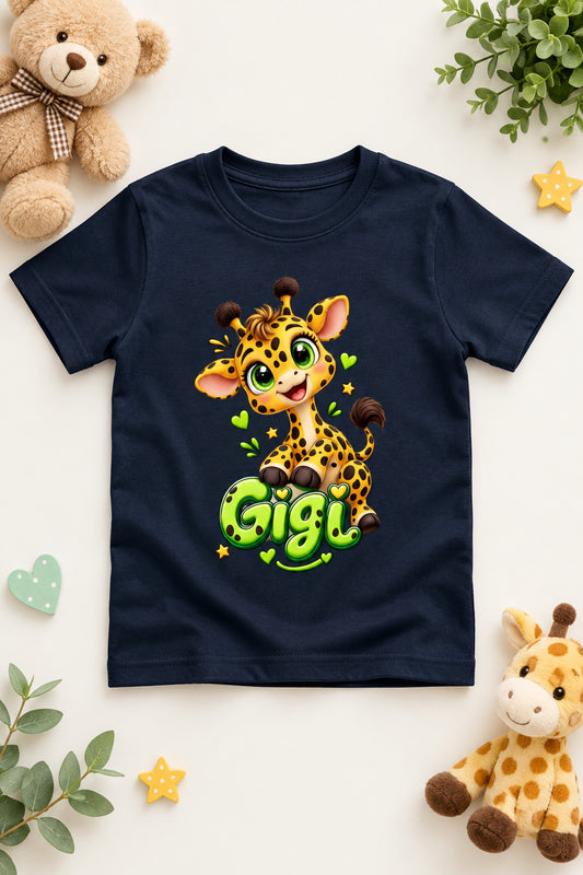 Toonverze Boys’ Giraffe Print Crew Neck T-Shirt – Cute and Stylish Kids’ Casual Wear