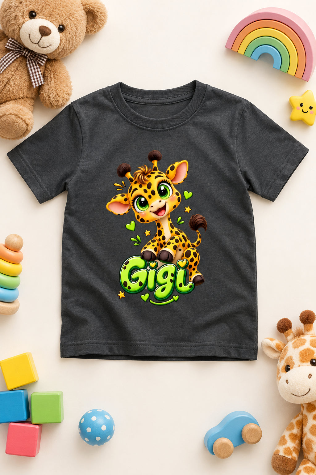 Toonverze Boys’ Giraffe Print Crew Neck T-Shirt – Cute and Stylish Kids’ Casual Wear