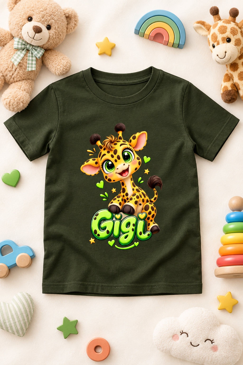 Toonverze Boys’ Giraffe Print Crew Neck T-Shirt – Cute and Stylish Kids’ Casual Wear