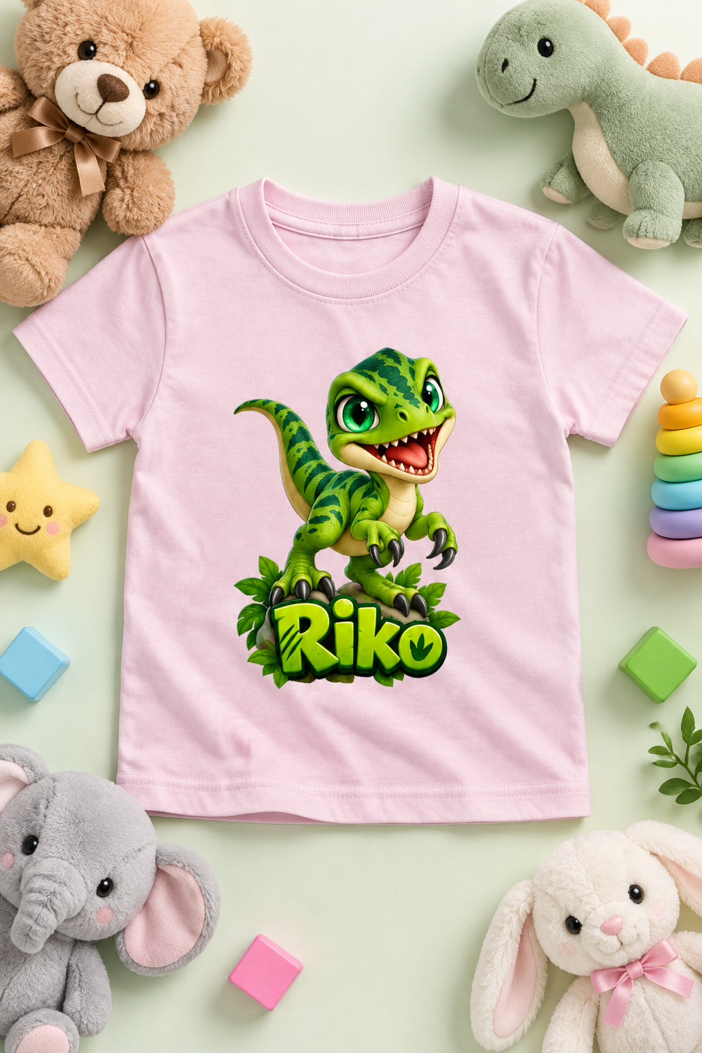 Toonverze Boy’s Crew Neck T-Shirt with Dino Print