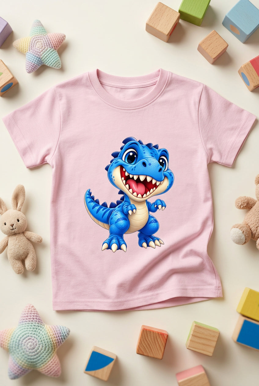 Toonverze Dino Adventure – Boys’ crew neck T-shirt featuring a fun and playful dinosaur adventure design.