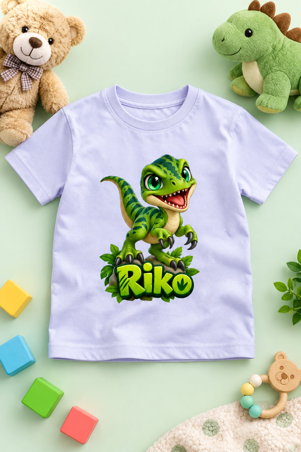 Toonverze Boy’s Crew Neck T-Shirt with Dino Print