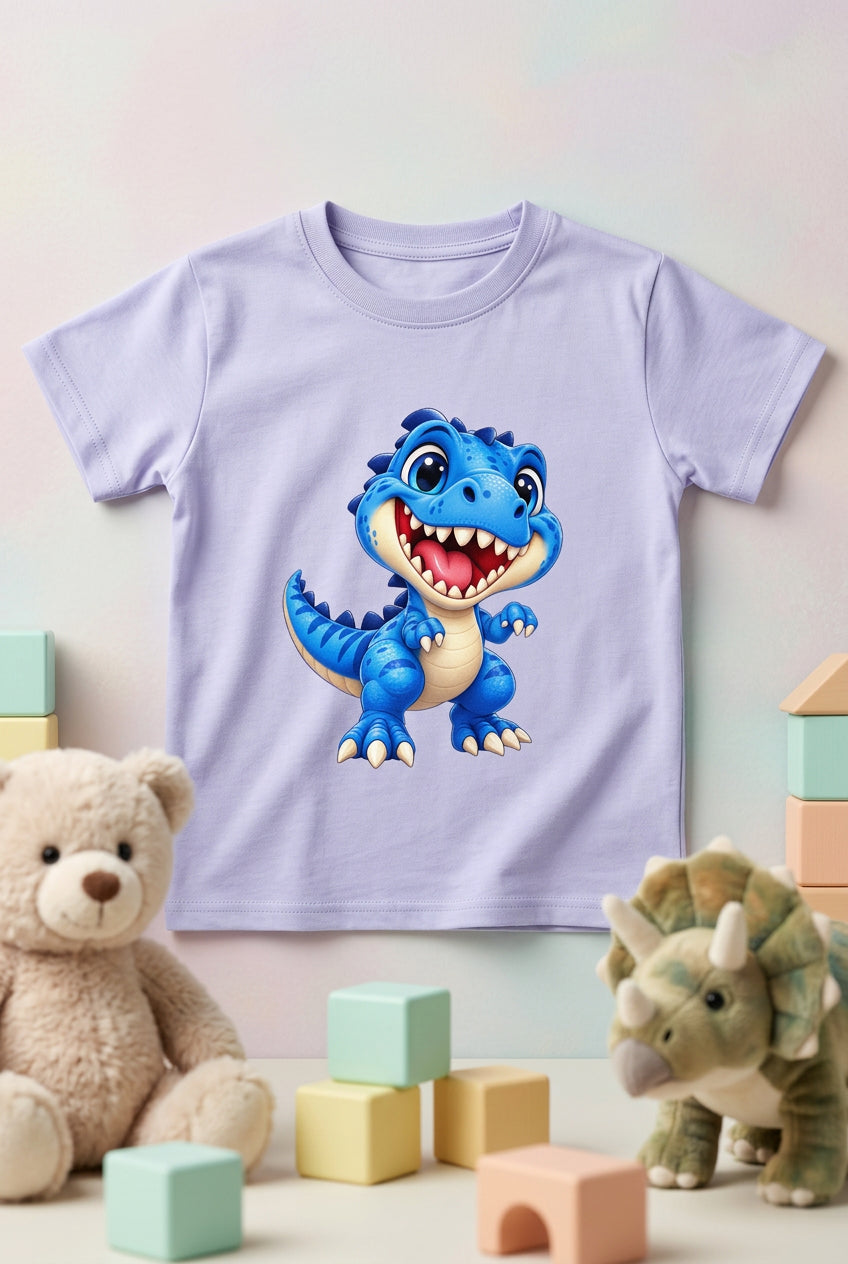 Toonverze Dino Adventure – Boys’ crew neck T-shirt featuring a fun and playful dinosaur adventure design.