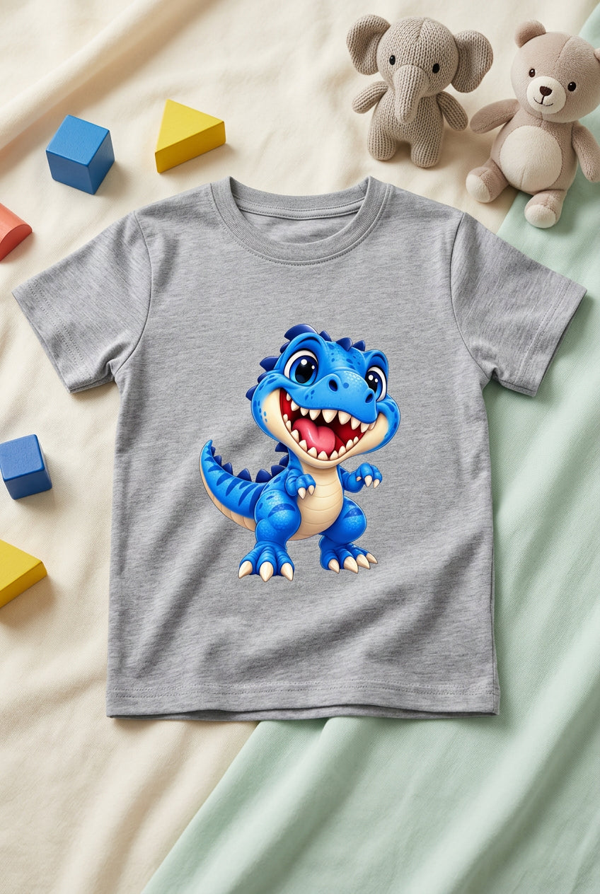 Toonverze Dino Adventure – Boys’ crew neck T-shirt featuring a fun and playful dinosaur adventure design.