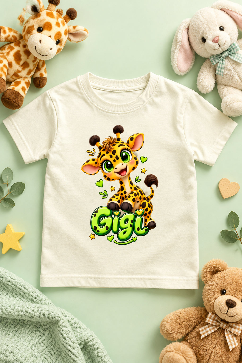 Toonverze Boys’ Giraffe Print Crew Neck T-Shirt – Cute and Stylish Kids’ Casual Wear