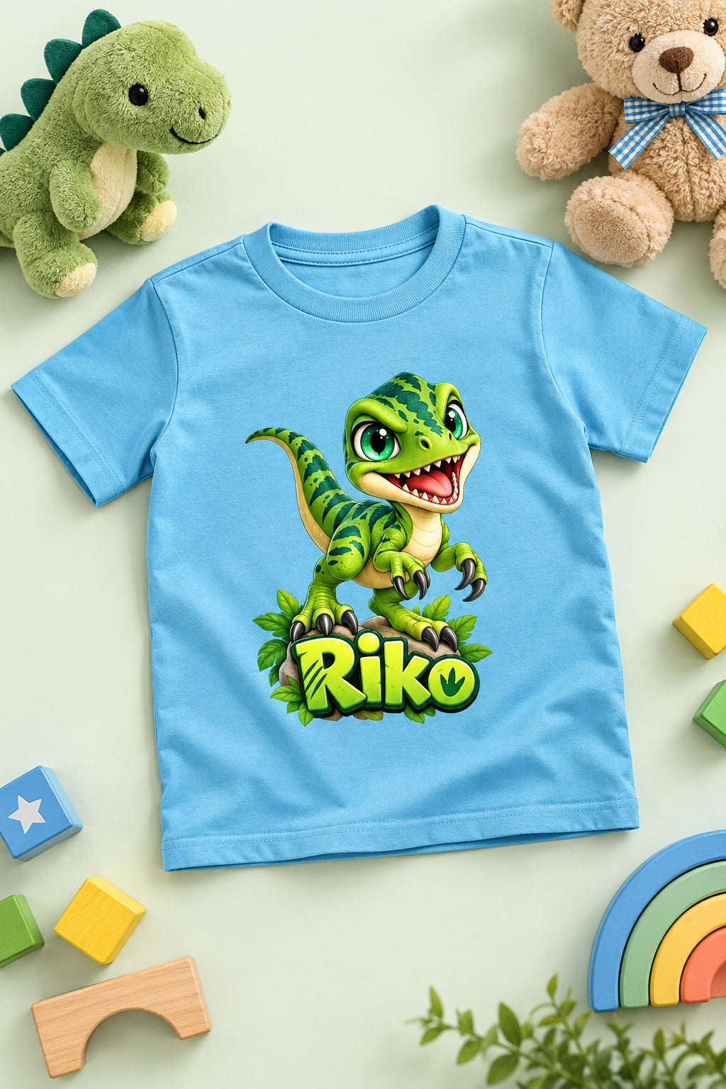 Toonverze Boy’s Crew Neck T-Shirt with Dino Print