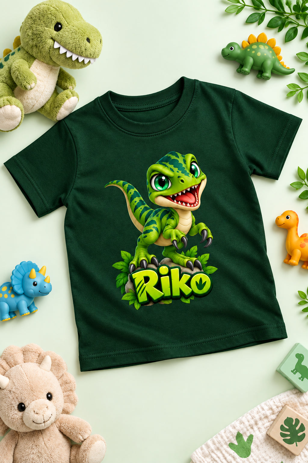 Toonverze Boy’s Crew Neck T-Shirt with Dino Print