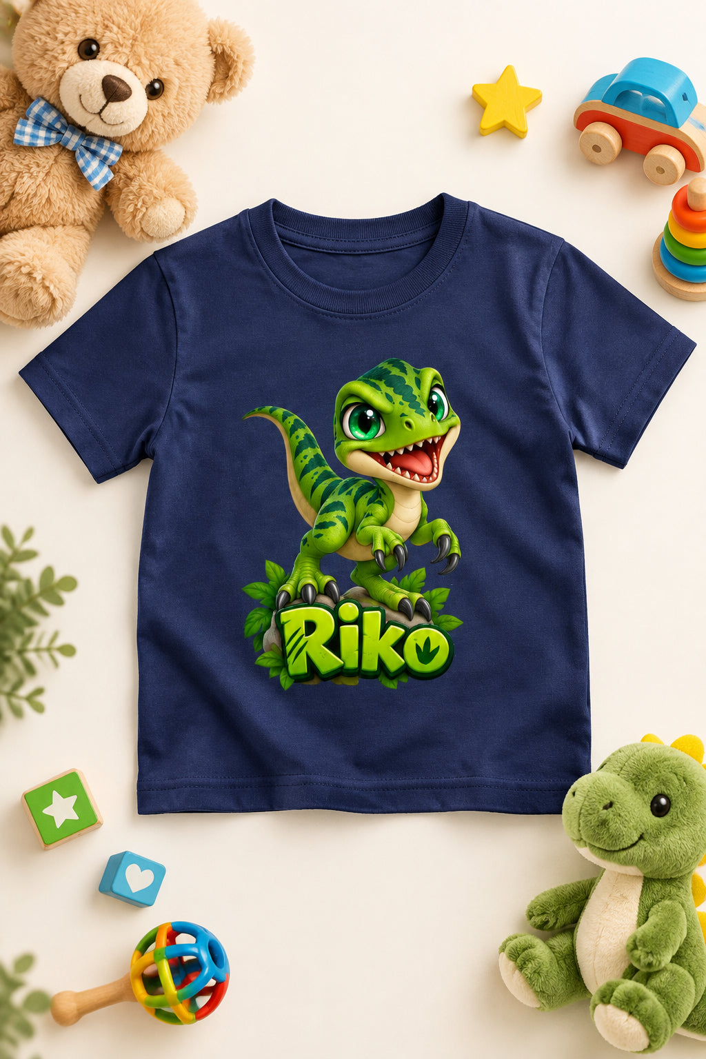 Toonverze Boy’s Crew Neck T-Shirt with Dino Print
